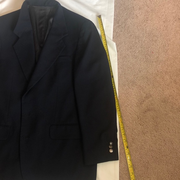 Oscar De La Renta blue blazer 2 button size 48R - Picture 2 of 9